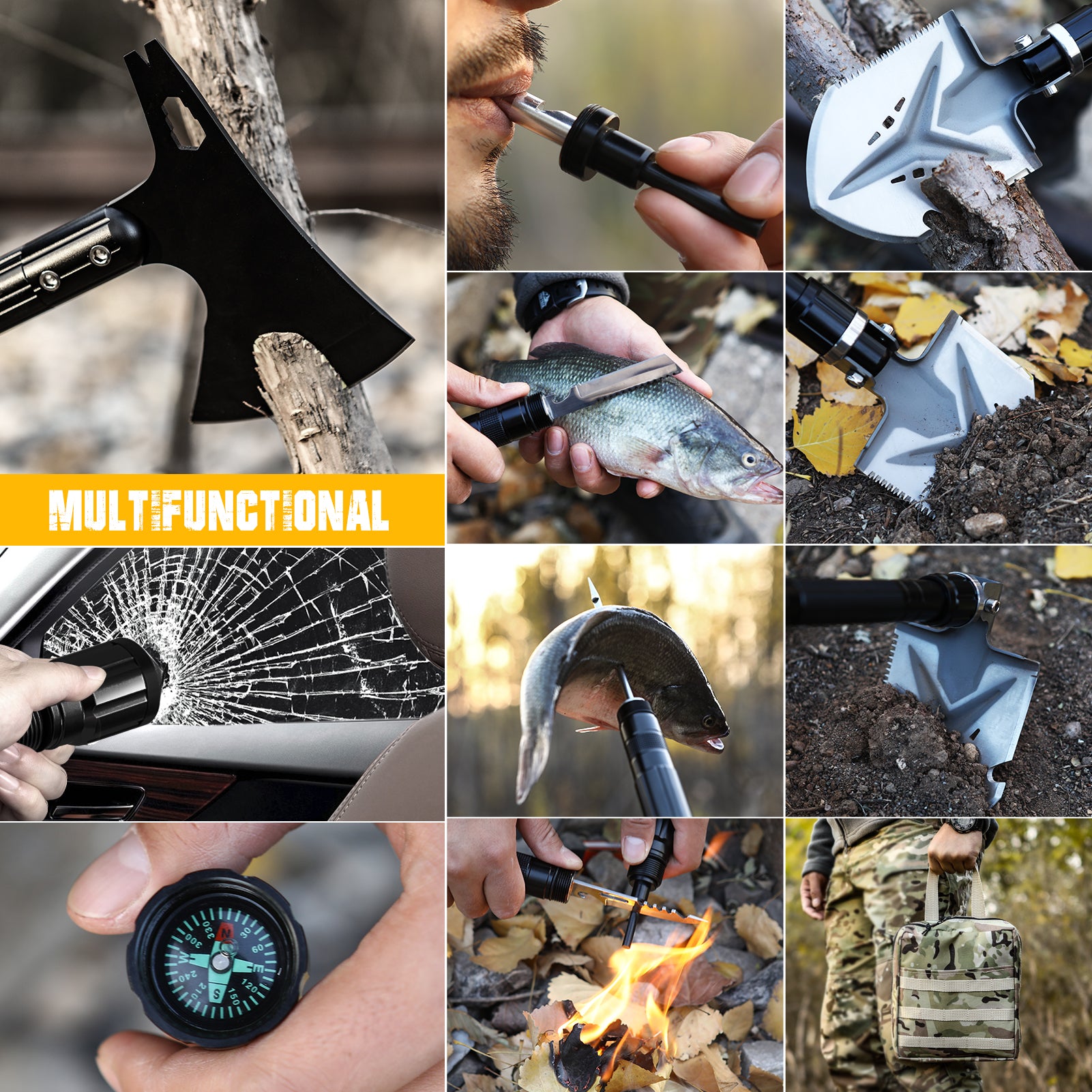 ANTARTICA Multifunctional Tactical Design Shovel & Axe